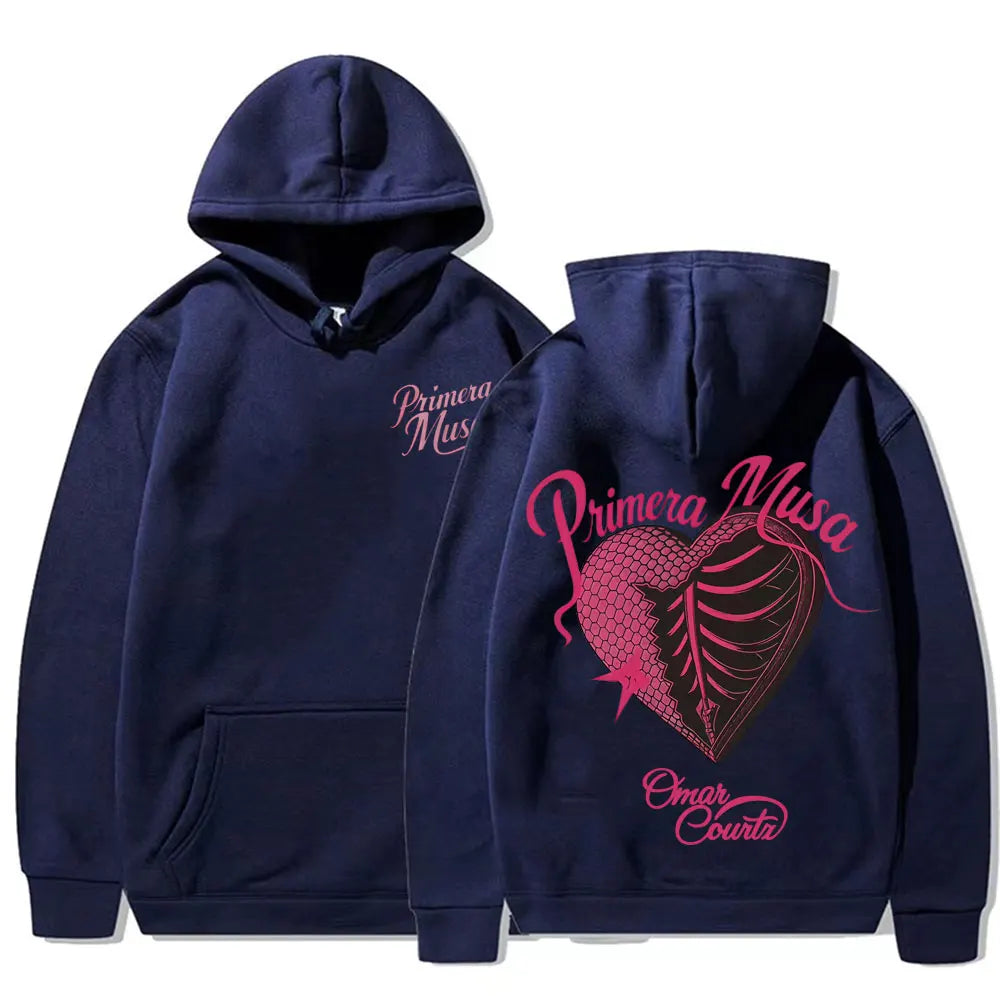 Omar Courtz Primera Musa Album 2025 Cover Hoodies Men Women Clothing Fashion Aesthetic Sweatshirts Autumn High Quality Pullovers