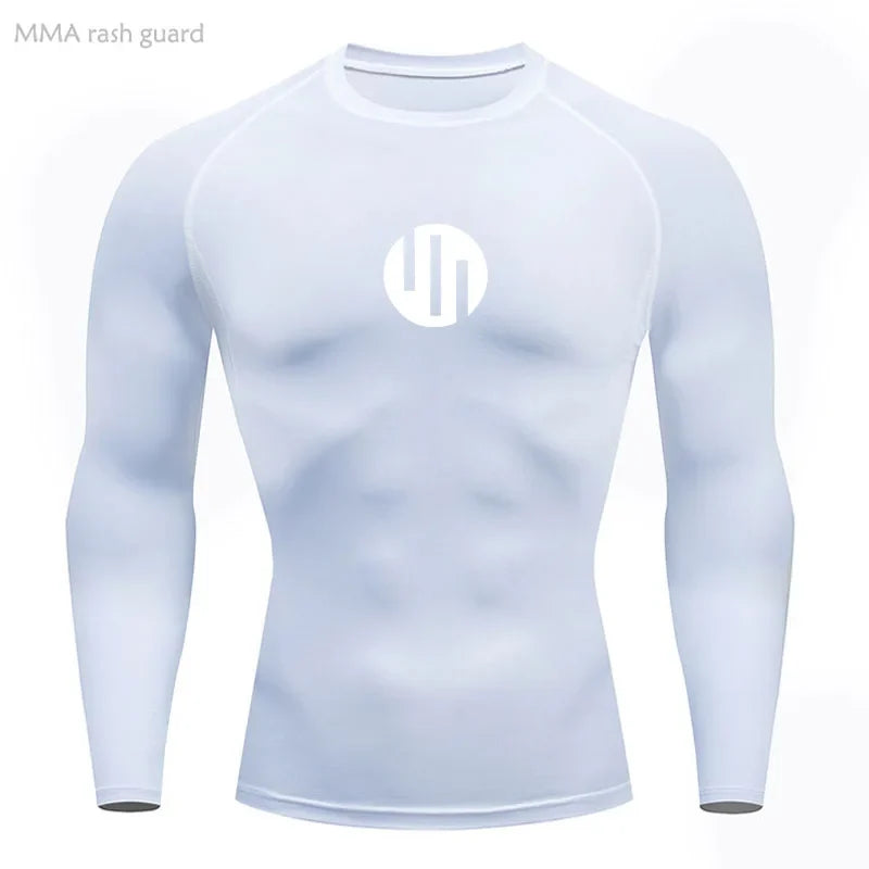 Running Men's Compression Long sleeve T-Shirt Gym Sports underwear Quick-drying Sweat-Wicking Sunscreen Second Skin Workout Men