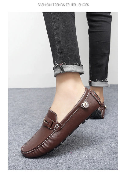Formal Italian Shoes Men Handmade Leather Loafer Driving Flats Slip-on Casual Shoes Luxury Comfy Moccasins Dress Shoes for Men