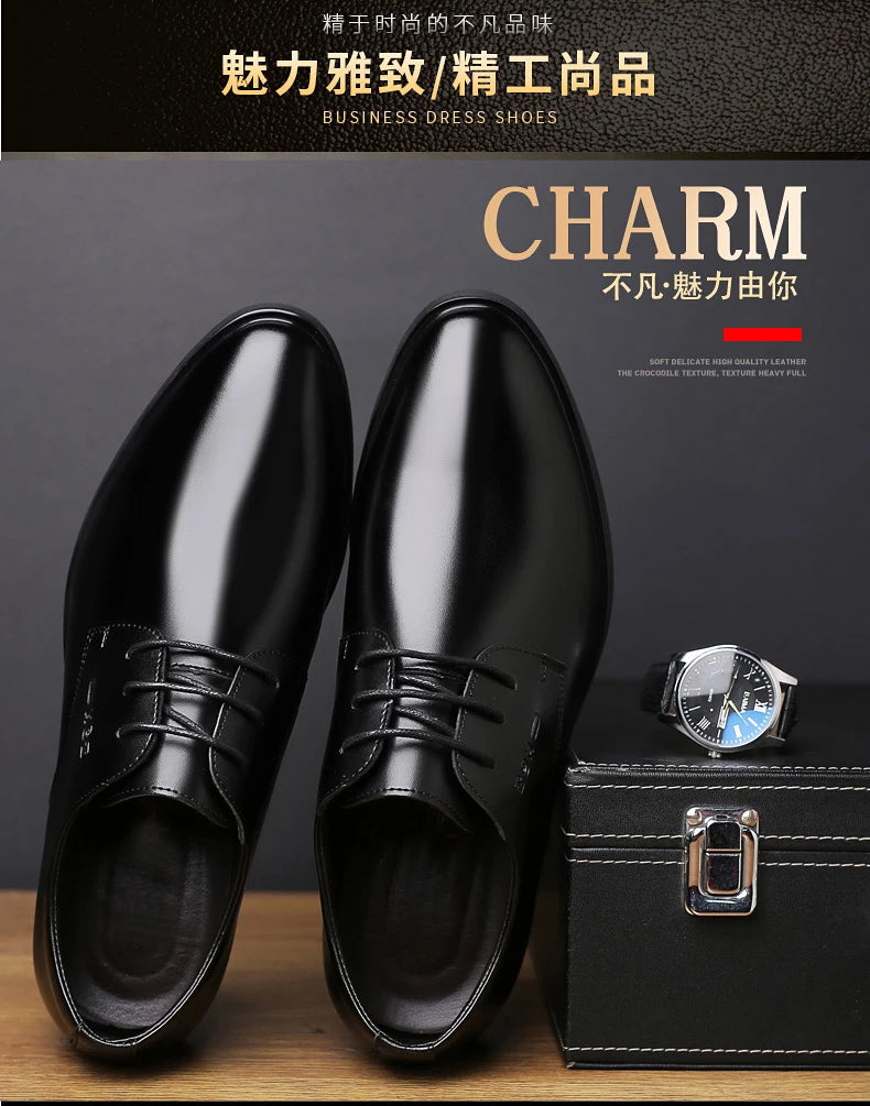 Men's New Business Leather Shoes Soft Soled Work Footwear Outdoor Non Slip Formal Shoes Fashion Casual Male Shoes Zapatos Homme