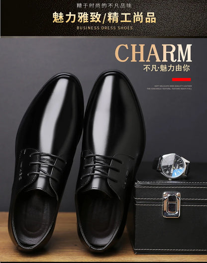 Men's New Business Leather Shoes Soft Soled Work Footwear Outdoor Non Slip Formal Shoes Fashion Casual Male Shoes Zapatos Homme