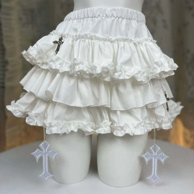 Japanese Sweet Summer Skirt Women High Waist Kawaii Embroidery Mini Skirt New Fashion Plaid Y2k Pink Cute Skirts 2025