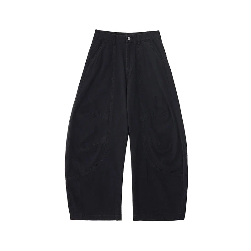 Y2k Trendy Barrel Baggy Jeans Boyfriend Retro Low Rise Wide Leg Stitch Decor Denim Pants Women Men Trousers Streetwear