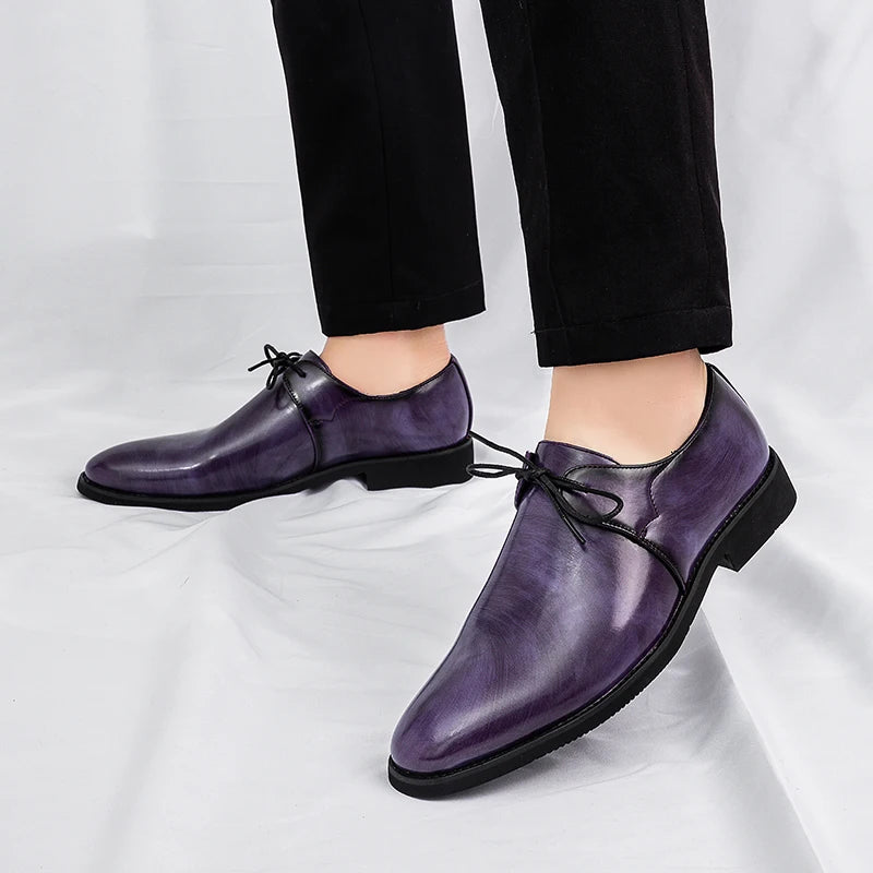 New Men's Solid-Color Belt Casual Shoe Are Comfortable And Classic Business Office Fair Dress Shoe Are Fashionable Wedding Shoes