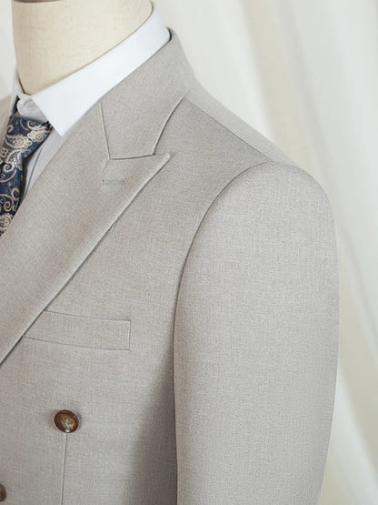 Light Brown Elegant Man Suits High Quality Two-Piece Dress Wedding Party Outfit for Man Blazer Luxury Man Dinner Suit