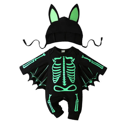 0-24Months Baby Boys Jumpsuits Halloween Costumes Children Halloween Cosplay Party Boy Clothes Long-sleeved Hoodie
