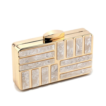 Women Clutch Evening Bags Flap Luxury New Arrival Hollow Out Style Glitter Handbags Metal Chain Party Wedding Bridal Pro