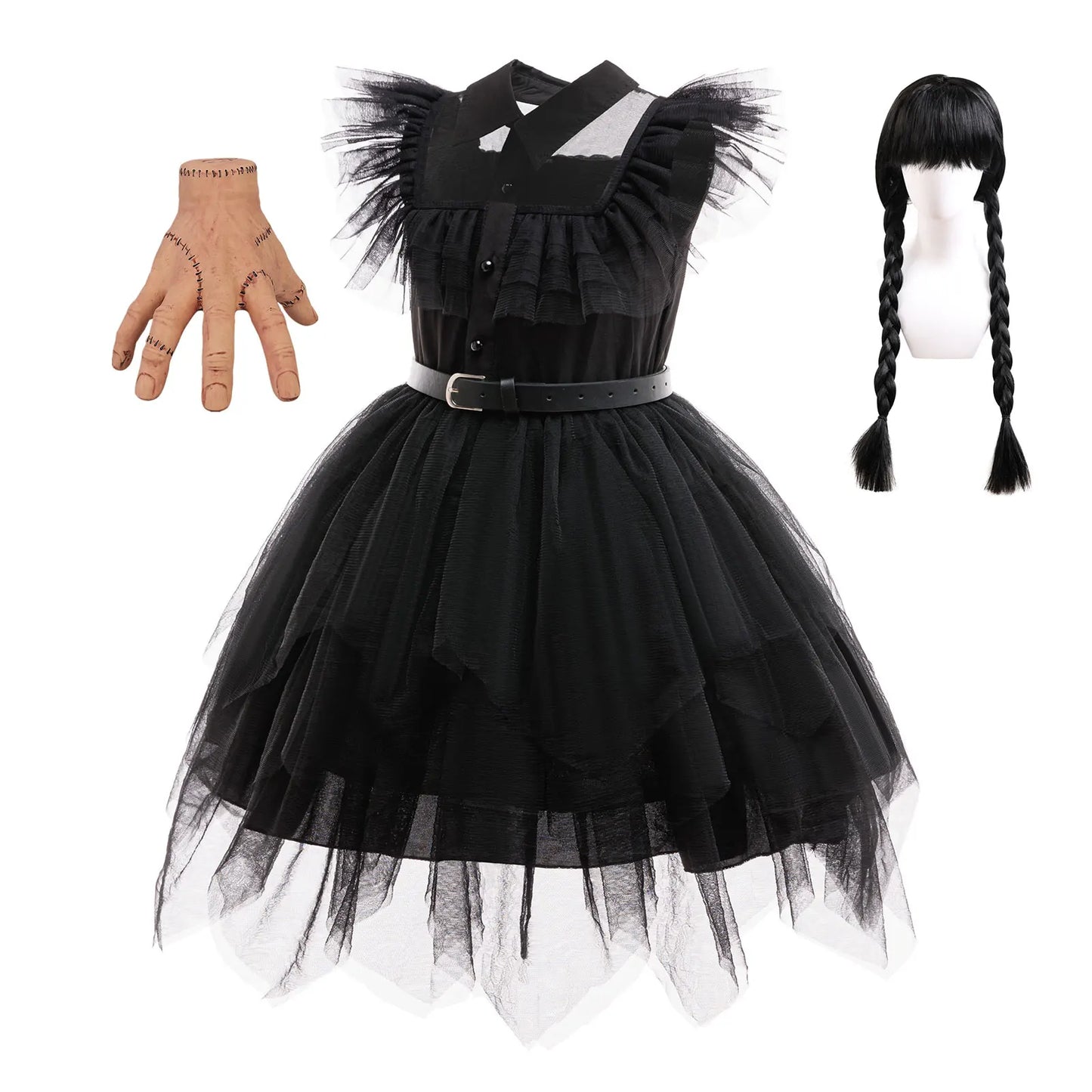 Family Costume with Belt Halloween Role Play Gothic Cosplay Apparel The Day Begin with W Birthday Party Ball Gown Dresses