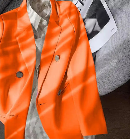 Women's Casual  Jaet Coat 22 Colors Small Suit Outerwear Long Sve Commute Sle Pure Color Spring Season