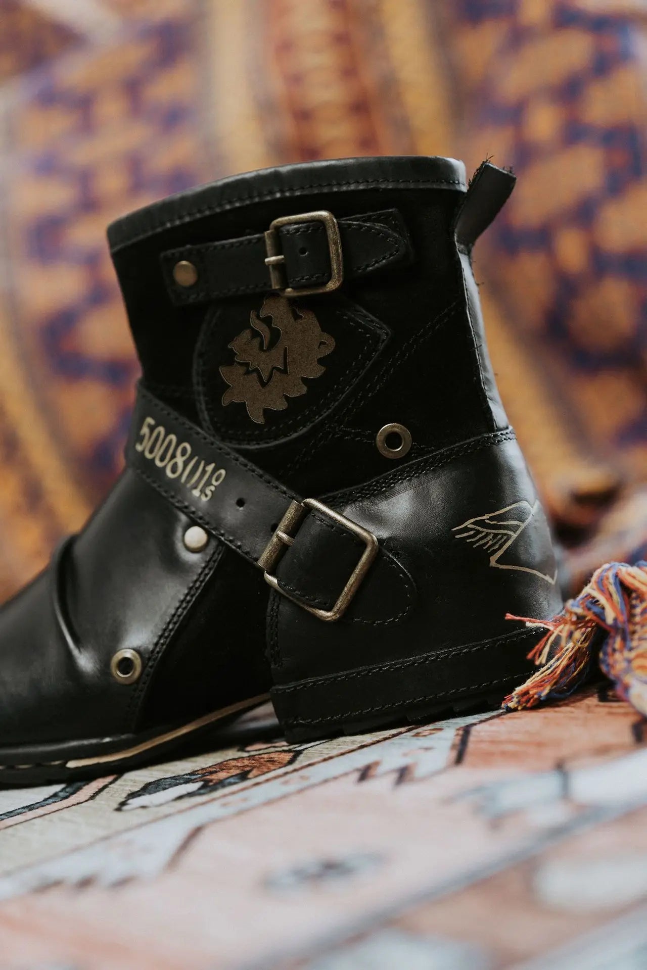Men Boots Luxury Handmade Men Ankle Boots Metal Buckle Zipper Motorcycle Boots Outdoor Plus Size 39-48 Punk Bottines 2024