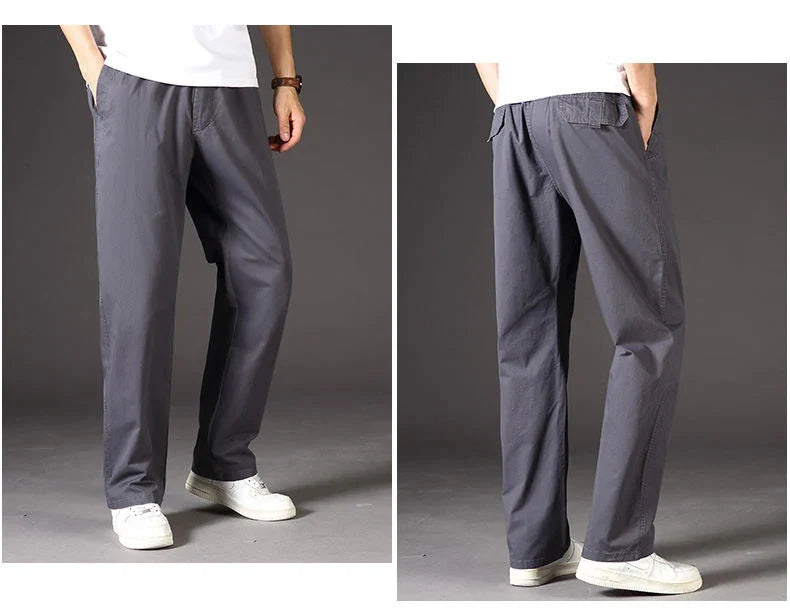 95%Cotton Men's Cargo Pants Summer Work Wear Spring New In Large Size Casual Climbing Joggers Sweatpants Hombre Autumn Trousers