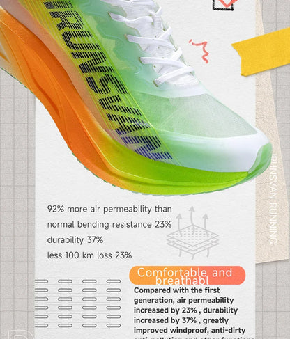 Carbon plate men marathon running shoes professional stable support shock absorption ultra light rebound sports shoes