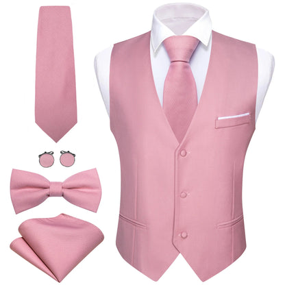 Men's 5-Piece Suit Set Vest/ tie/ bow tie/pocket handkerchief/cufflinks Complete set of formal and wedding accessories  Business