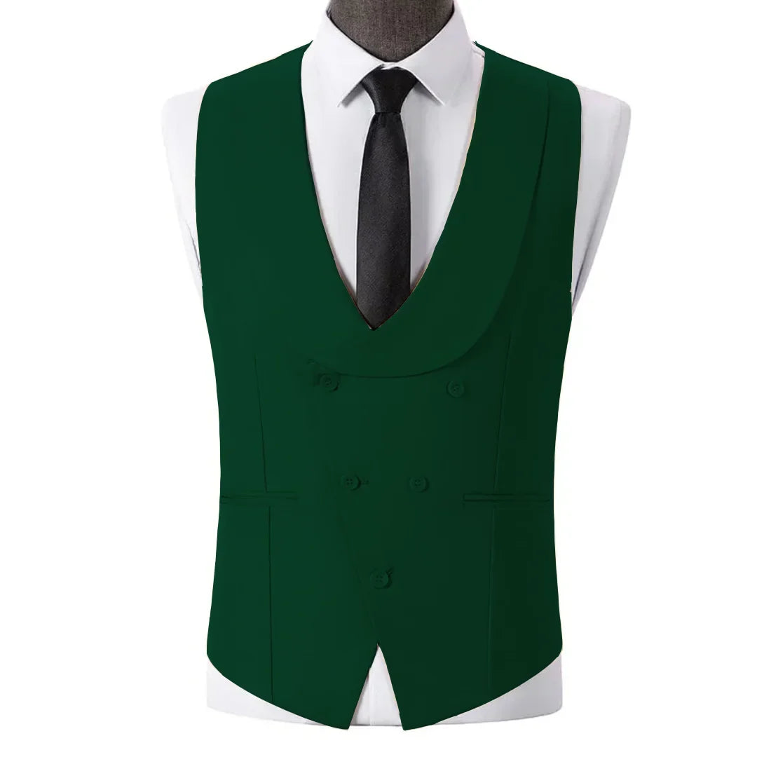 Men Vest Light Champagne With Lapel Solid Waistcoat For Wedding Banquet Prom Business Work Office Casual Daily Men Suit Vest
