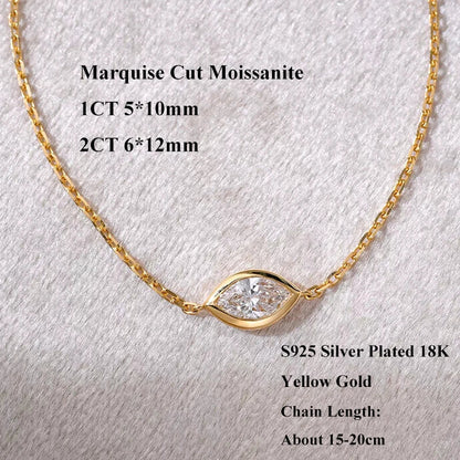 Dainty All Pear Round Cut Moissanite Finger Chain Bracelets Women 14-20cm Wrist Size Adjustable s925 Silver Hand Jewelry