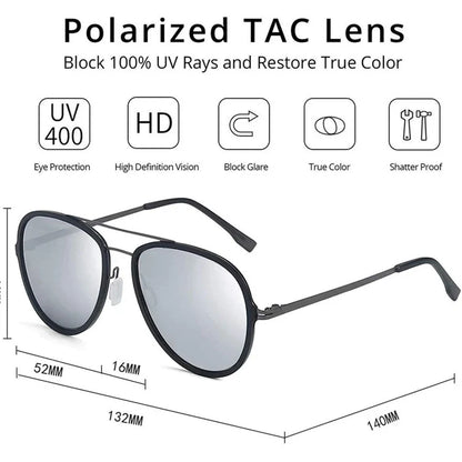 UV400 Protection Urltra-Light Sunglasses for Women Male Classic Sports Driving Polarized Pilot Sun Glasses
