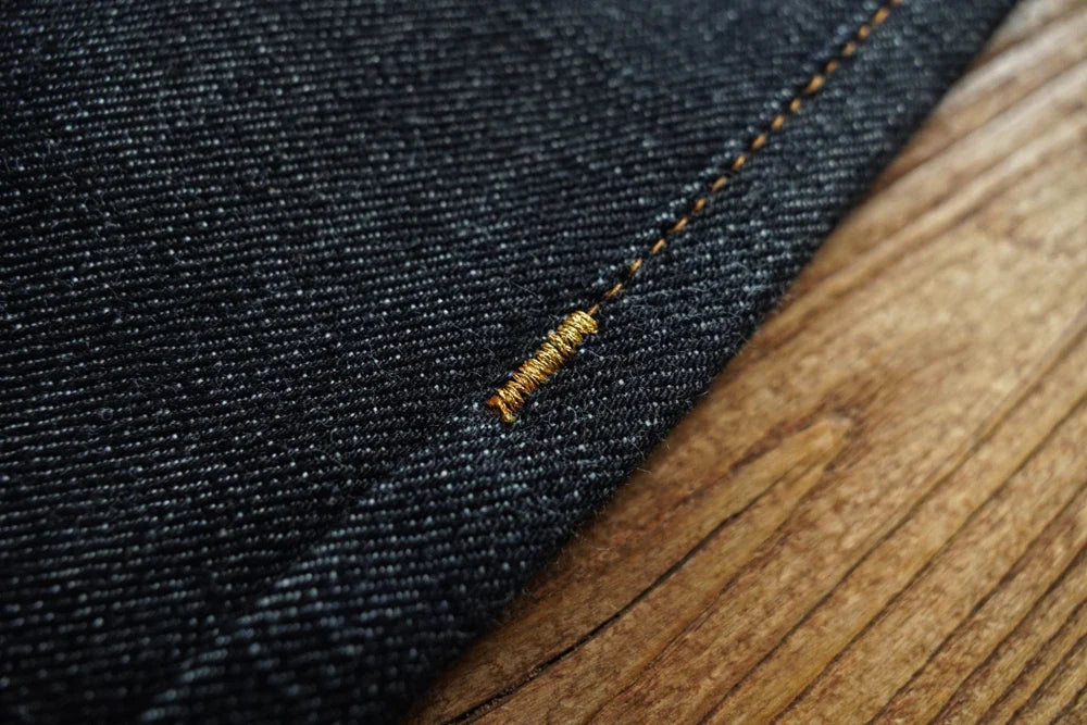 Mens Jeans Selvedge Denim Jeans for Man Silver Button Loose Fit Handmade 15 Oz