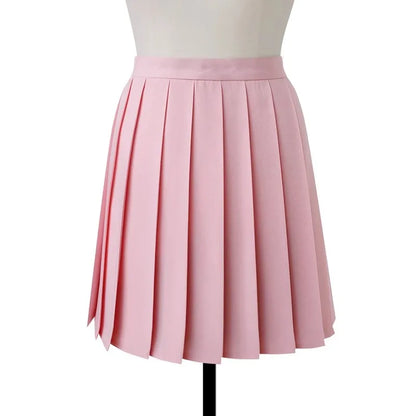 Women High Waist Pleated Midi Skirt Y2k Summer Knee-length Preppy Style Harajuku  Hot Street School Cosplay Casual Female Faldas