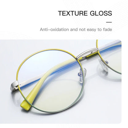 Retro Round Myopia Prescription Glasses Hyperopia for Women Reading CR39 Anti Blue Light Optical Eyeglasses Frame PFD3082