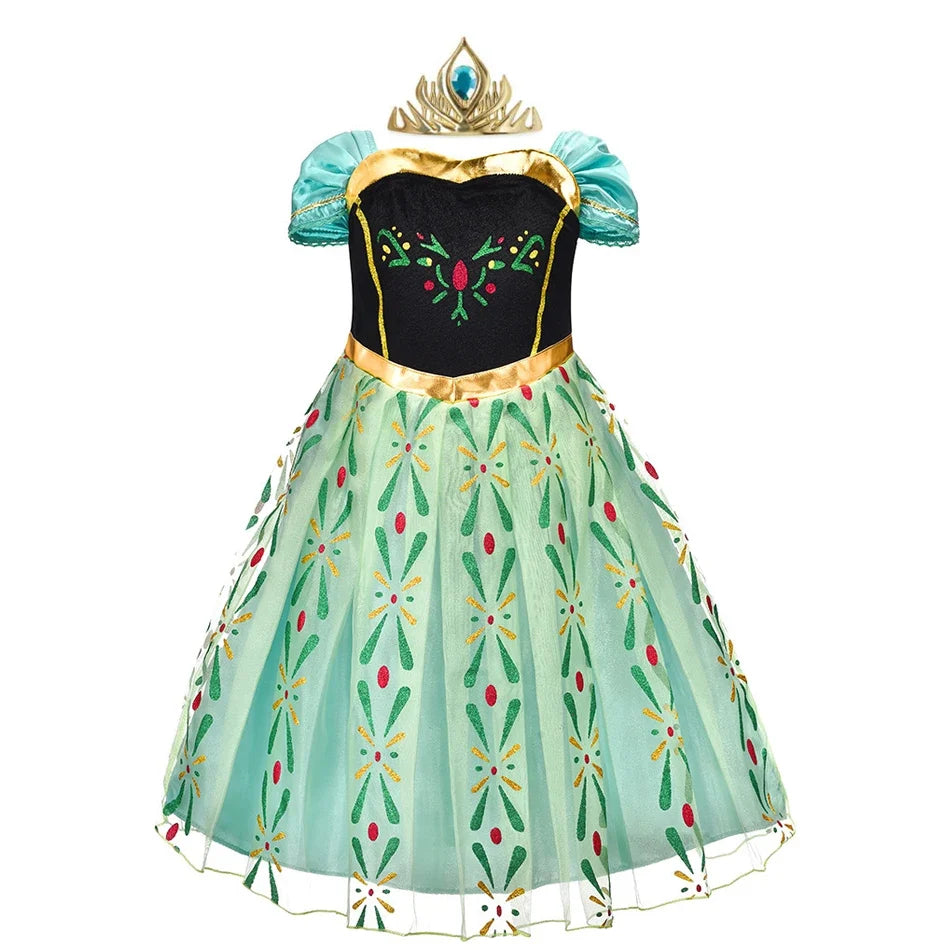 Girls Flower Fairy Dress Up Kids Princess Dress With Wings Halloween Princess Costume Elves Party Tinkerbell Tinker Bell Dress