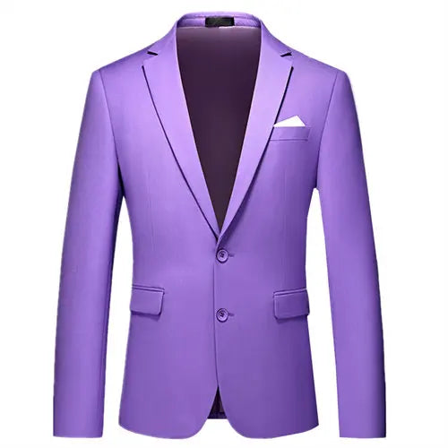 2026 New Men's Green Suit Jacket, Two Button V-Neck Coat, Wedding Party Formal Dress Tops Blue Red Yellow Green Blazers