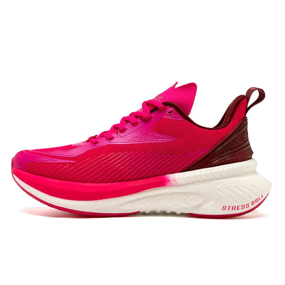 23613 Men Women Summer Lightweight Breathable Running Shoes Shock Absorb Thick Sole High Rebound Wearproof Sports Sneaker
