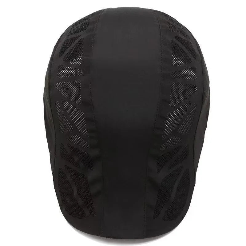 Summer Mens Sports Sun Hats Breathable Mesh Quick-drying Visor Caps Outdoor Gorro Hombre Boina Golf Hat Fashion Solid Flat Cap