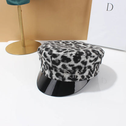 Brand Designer New Winter Embroidery Letter Baker Boy Straw Caps Purple Newsboy Caps Thick Warm Flat Cap Chapeau Homme