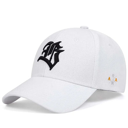 Unisex Gothic Letter Geometric Embroidery Baseball Caps Spring and Autumn Outdoor Adjustable Casual Hats Sunscreen Hat