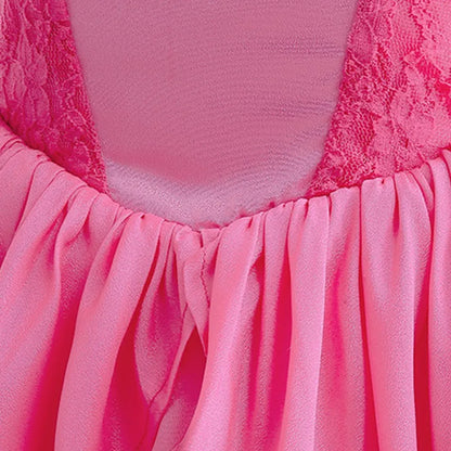 Girls Little Mermaid Aurora Costume Children Ariel Sleeping Beauty Dress Kids Peach Wedding Pink Fantasy Princess Disguise
