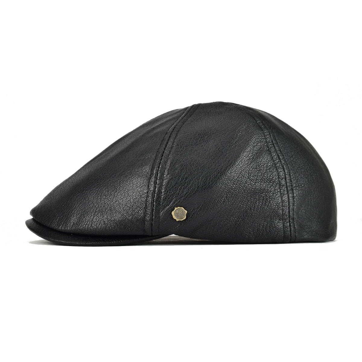 Genuine Leather Flat Cap Men Fall Winter Cabbies Newsboy Hat Coffee Brown Ivy Caps Soft Smooth Textured Hats