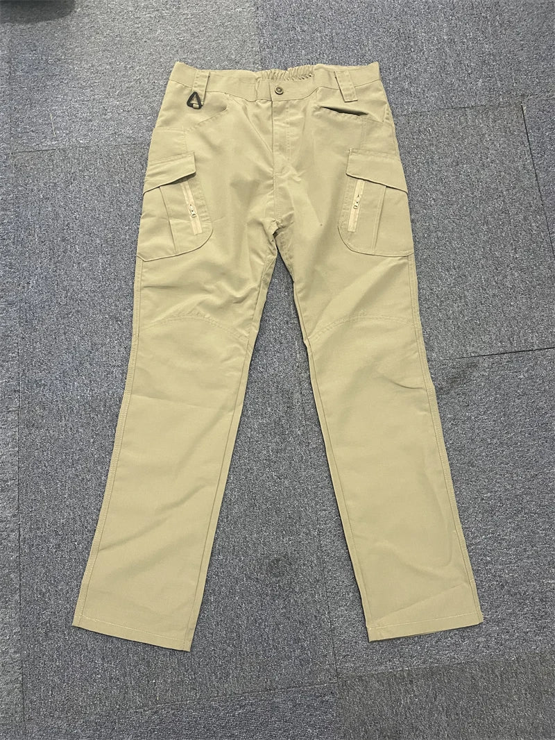 Asian Size Men City Pants Cargo Trousers Multi-pocket Waterproof Wear-resistant Casual Training Overalls Clothing