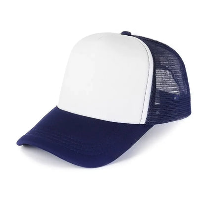 Unisex Cheaper 5 Panel Trucker Hat For Adult Summer Net Baseball Cap Men Women Sponge Mesh Adjustable Sun Hat Visor
