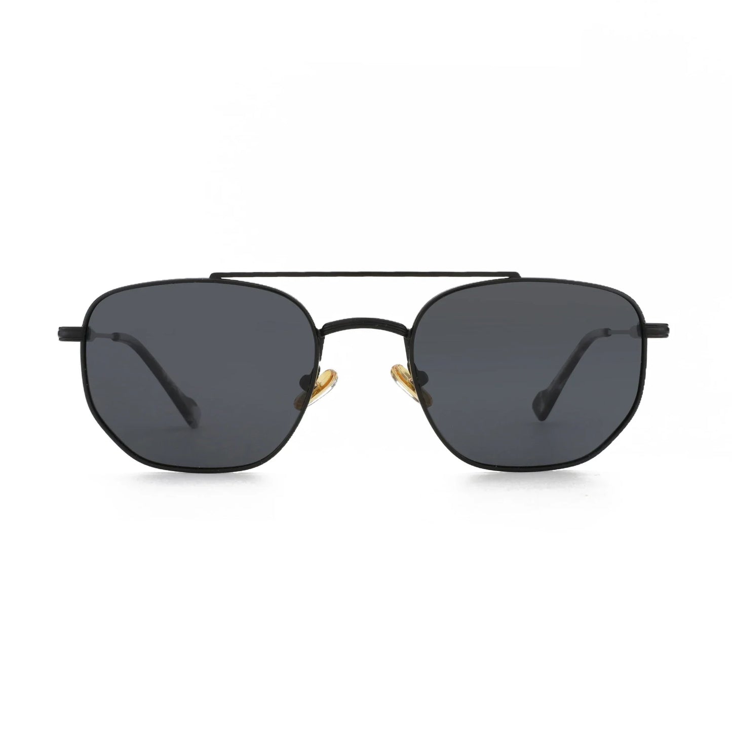 Fashion Hexagonal Geometry Polarized Sunglasses for Men Women Polygon Metal Shade Pilot Sun Glasses ZS1210