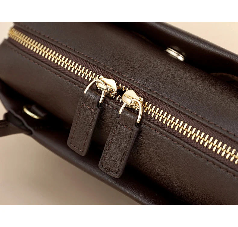 Women Natural Cow Leather Handbags Ladies High Quality Shoulder Bag Female Fashion Retro Luxury Designer Cowhide Crossbody Bags