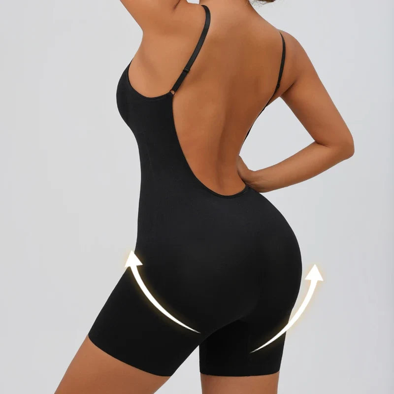 Seamless Low Back Bodysuit Shapewear Women Butt Lifter Smooth Body Shaper Backless Slimming Sheath Flat Belly Corset Underwear