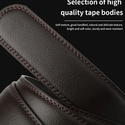 New Men's Belt Automatic Buckle Pants Belt Cowhide Automatic Buckle Formal Business Men's Belt With Suit Belt