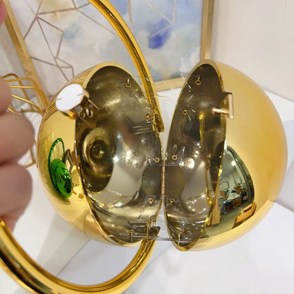 Gold Acrylic Round Ball Hand Bag For Women Handbags Silvery Evening Clutch Handbags Round Ball Purse 2025 Chic