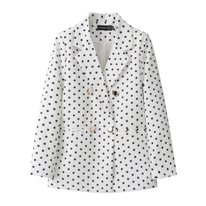 Casual Plaid Women's Suit Jacket Spring Autumn New Style Large Size Street Style Top Quality Polyester Commute Style Fashionable