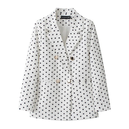 Casual Plaid Women's Suit Jacket Spring Autumn New Style Large Size Street Style Top Quality Polyester Commute Style Fashionable