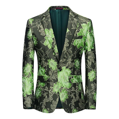 2026 New Men's Pink Embroidered Suit Jacket, Wedding Party Dress Coat, Fashionable Slim Male Blazers, Asian Size M-5XL 6XL