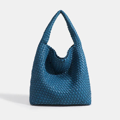 Designer Hand knitting bag PU Large women's Woven tote bag Mistress gift luxury bag original mark bags CasuaL side bag for women