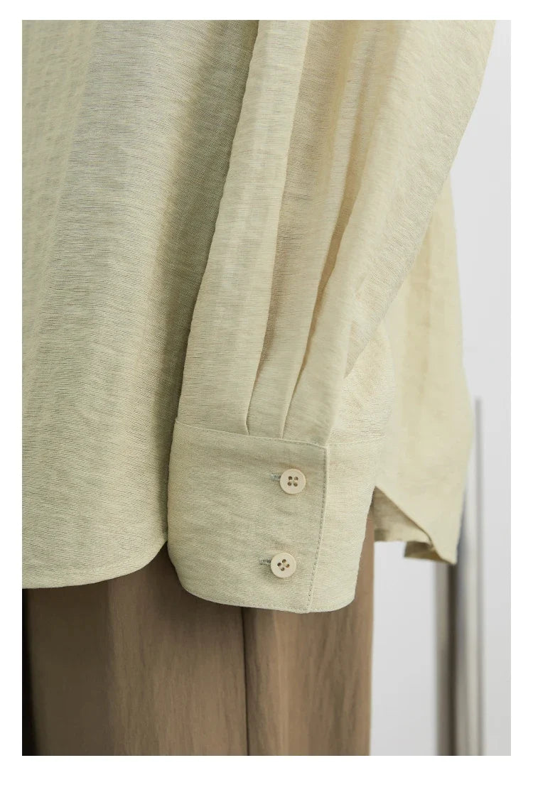 Women Long Sleeve Shirts Solid Loose Casual New Style Design Back Hollow Out Shirt Female Blouse Spring Summer 2026