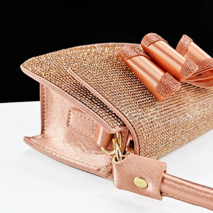 Italian Design High Quality Elegant Butter-fly Design Decoration Peach Color Party Wedding Women Shoes and Bag