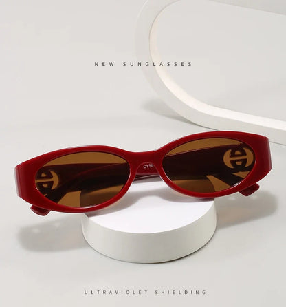 Cycling New Fashion Small Oval Sunglasses Vintage Men Women Personlity Small Frame Shades Sun Glasses Latest Popular UV400