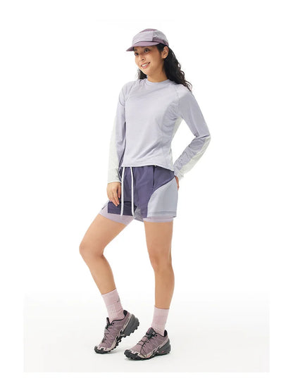 Unisex Sport  Long-Sleeved T-Shirt with Moisture-Wicking, Quick-Drying & Contrast Shoulder Design
