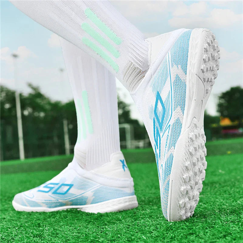 New Men Football Boots Outdoor High-top Soccer Shoes Cleats Hot-selling Grass Match Indoor Sneakers Non-Slip High-quality
