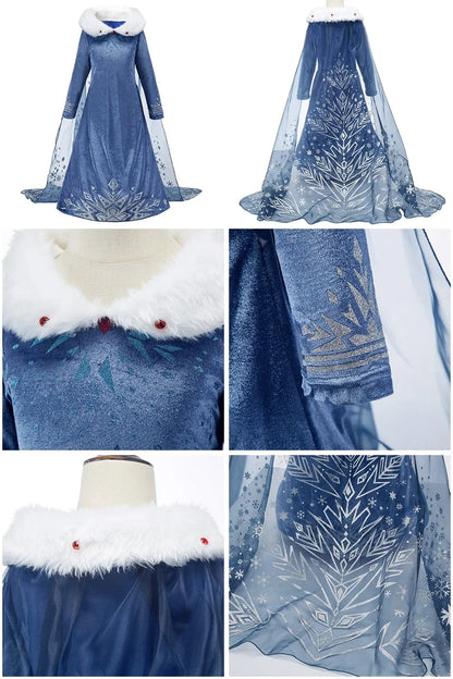 Kids Cinderella Costume Princess Dress for Girls Children Rapunzel Snow White Belle Jasmine Elsa Aurora Cosplay Carnival Dresses