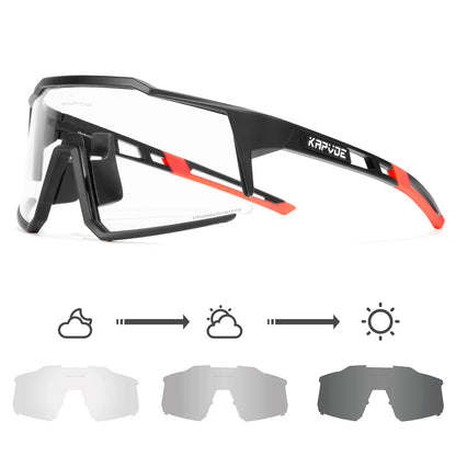 Photochromic Cycling Glasses UV400 MTB Clear Mountain Bike Transition Bicycle Sunglasses for Men Women Sports Eyewear
