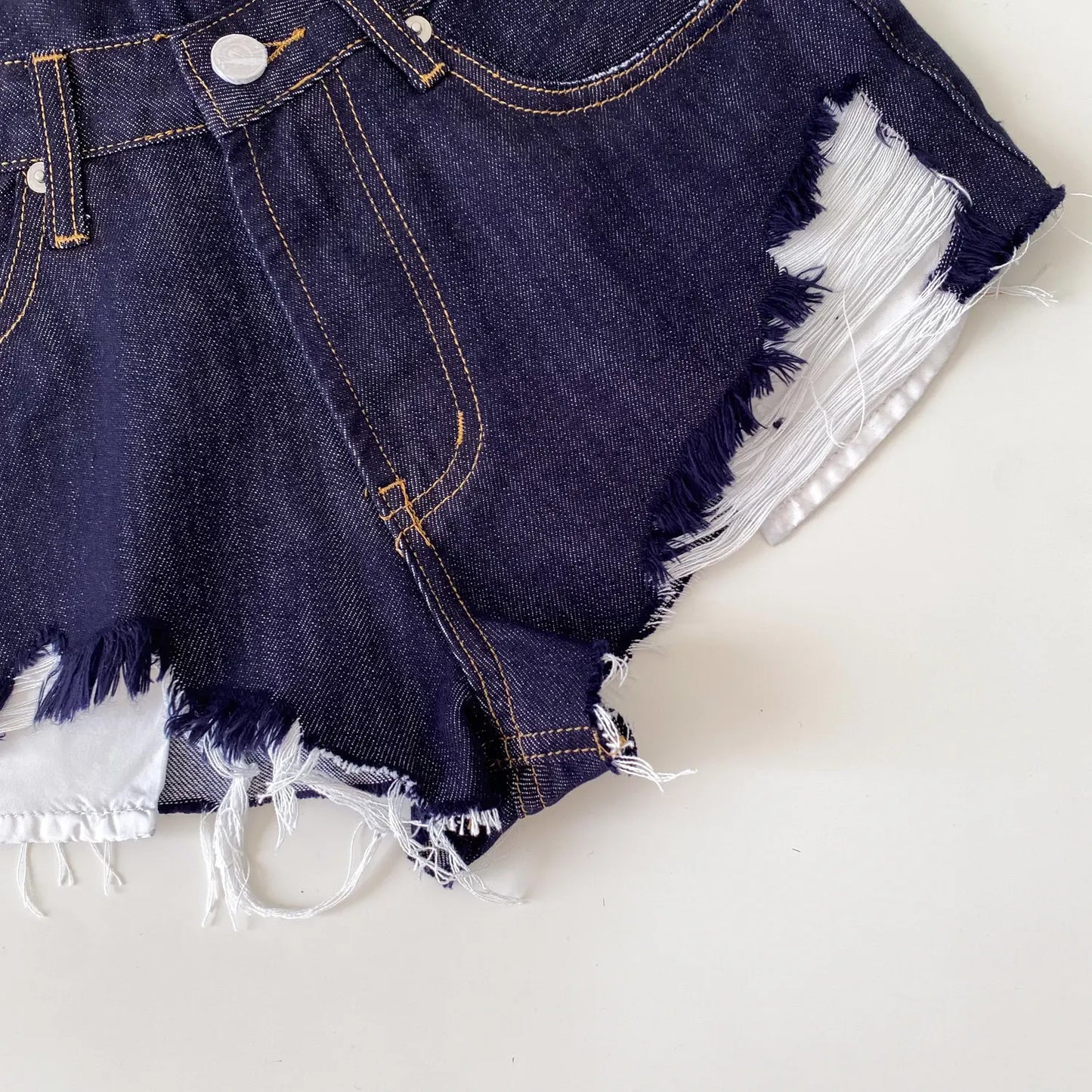 American Retro Camouflage Mini Shorts 2026 Ladies Hollow Out Slim Beach Pants Hot Girl Sexy Print Denim Shorts